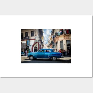 American car from the 50's in Havana, Cuba Posters and Art